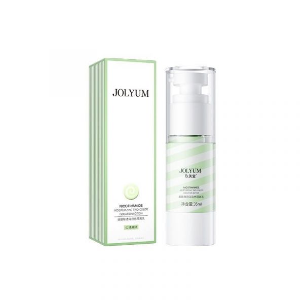 Jomtam Nicotinamide Moisturizing Two-color Isolation Lotion Leveling makeup base 2in1, 35 ml, color 02